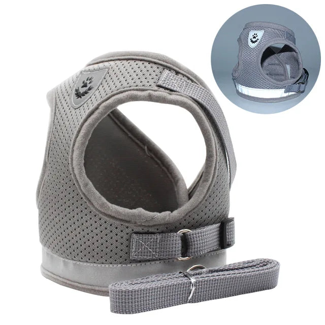 Kattsele med koppel – Justerbar & Reflex