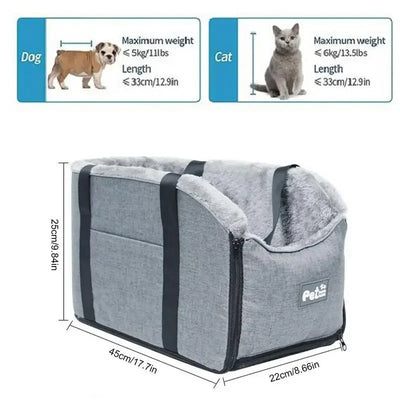 Lyxig Hund- & Kattbilstol – Mjuk Komfort &